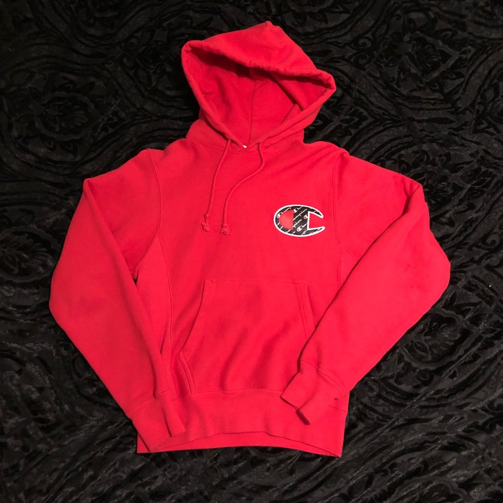 Champion Red Pullover Hoodie